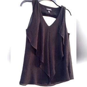 A Byer black sleeveless vee-neck tank blouse. Size M.  C214​​​​​